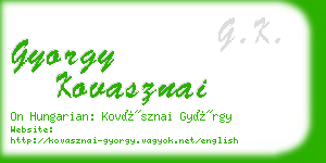 gyorgy kovasznai business card